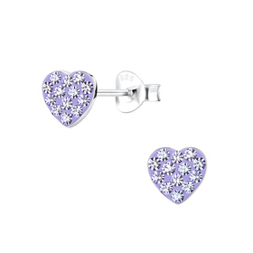 Herz Kinder Ohrringe 925 Silber