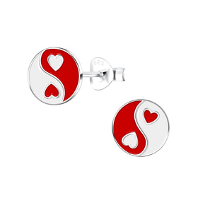 Yin Yang Kinder Ohrringe 925 Silber