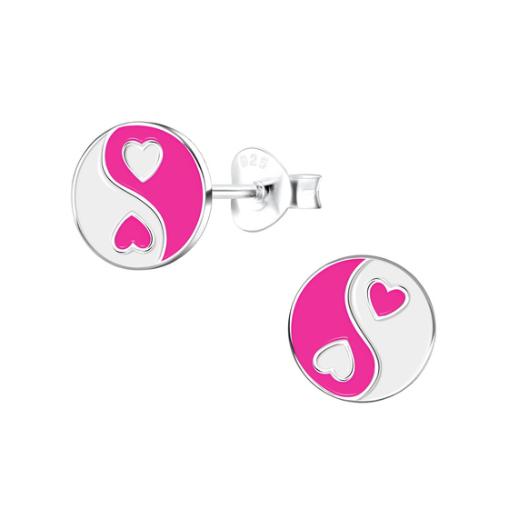 Yin Yang Kinder Ohrringe 925 Silber