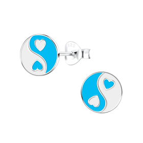Yin Yang Kinder Ohrringe 925 Silber