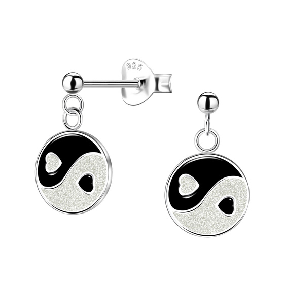 Yin Yang Kinder Ohrringe 925 Silber