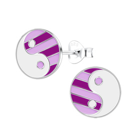 Yin Yang Kinder Ohrringe 925 Silber