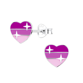 Herz Kinder Ohrringe 925 Silber