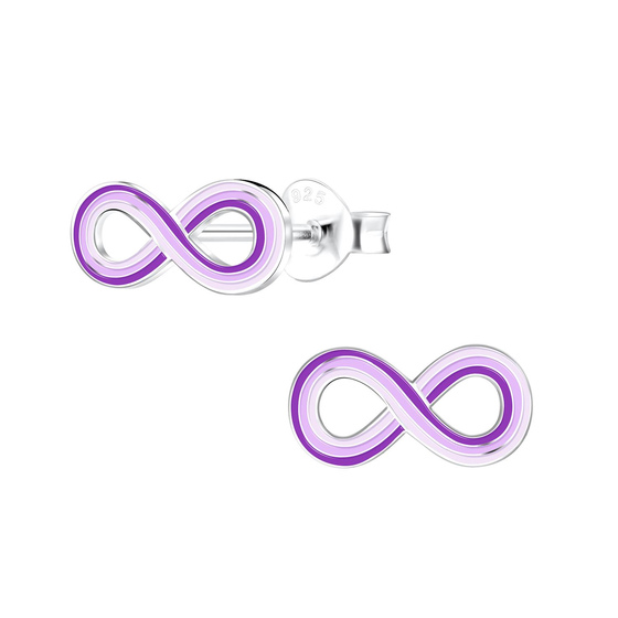 Infinity Kinder Ohrringe 925 Silber