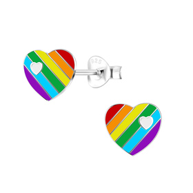 Herz Kinder Ohrringe 925 Silber