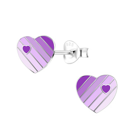 Herz Kinder Ohrringe 925 Silber