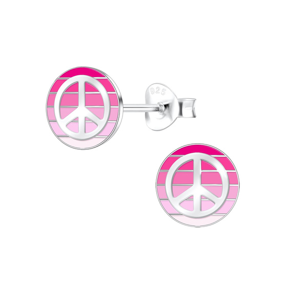 Peace Zeichen Kinder Ohrringe 925 Silber