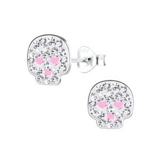 Totenkopf Kinder Ohrringe 925 Silber