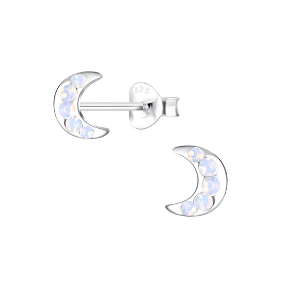Mond Kinder Ohrringe 925 Silber