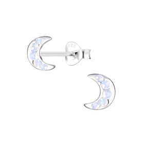 Mond Kinder Ohrringe 925 Silber