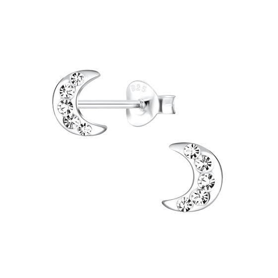 Mond Kinder Ohrringe 925 Silber
