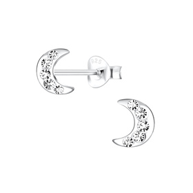 Mond Kinder Ohrringe 925 Silber