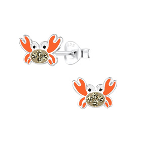 Krebs Kinder Ohrringe 925 Silber