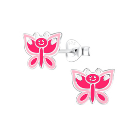 Schmetterling Kinder Ohrringe 925 Silber