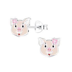 Schweine Kinder Ohrringe 925 Silber