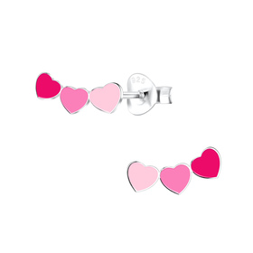 Herz Kinder Ohrringe 925 Silber