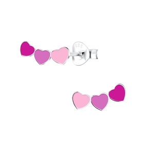 Herz Kinder Ohrringe 925 Silber