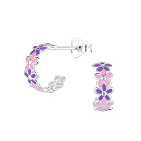 Halbcreolen Kinder Ohrringe 925 Silber