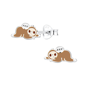 Faultier Kinder Ohrringe 925 Silber