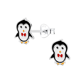 Pinguin Kinder Ohrringe 925 Silber