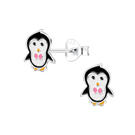 Pinguin Kinder Ohrringe 925 Silber