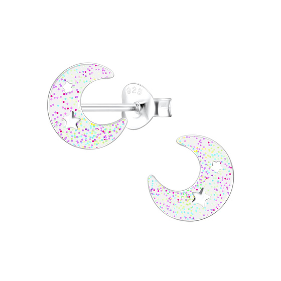 Mond Kinder Ohrringe 925 Silber
