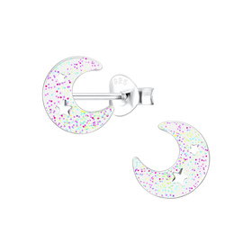 Mond Kinder Ohrringe 925 Silber