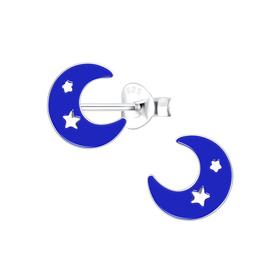 Mond Kinder Ohrringe 925 Silber