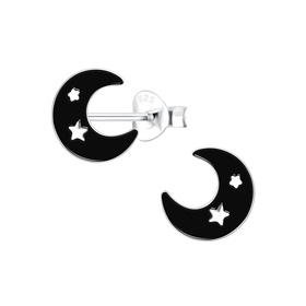 Mond Kinder Ohrringe 925 Silber