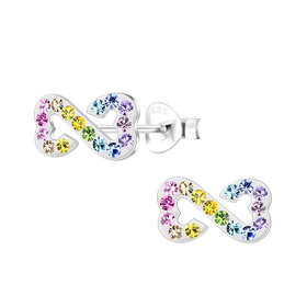 Infinity Kinder Ohrringe 925 Silber