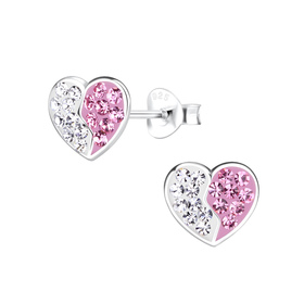 Herz Kinder Ohrringe 925 Silber