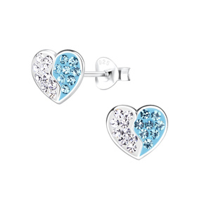 Herz Kinder Ohrringe 925 Silber