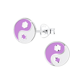 Yin Yang Kinder Ohrringe 925 Silber