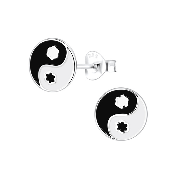 Yin Yang Kinder Ohrringe 925 Silber