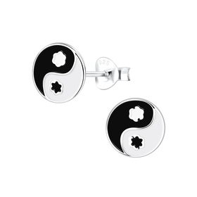 Yin Yang Kinder Ohrringe 925 Silber