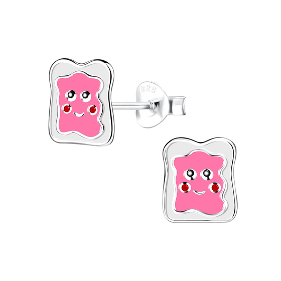 Toast Kinder Ohrringe 925 Silber