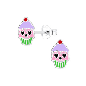 Cupcake Kinder Ohrringe 925 Silber
