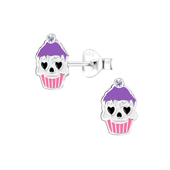 Cupcake Kinder Ohrringe 925 Silber