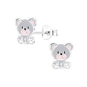 B�ren Kinder Ohrringe 925 Silber