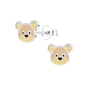 B�ren Kinder Ohrringe 925 Silber