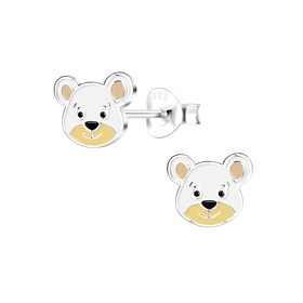 B�ren Kinder Ohrringe 925 Silber