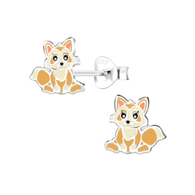 Waschb�ren Kinder Ohrringe 925 Silber