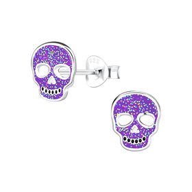 Totenkopf Kinder Ohrringe 925 Silber