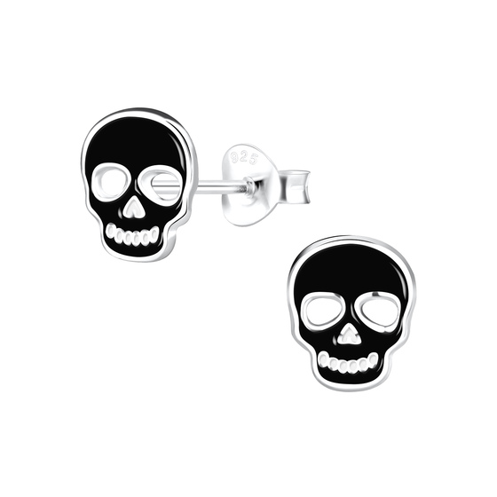 Totenkopf Kinder Ohrringe 925 Silber