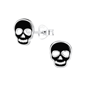 Totenkopf Kinder Ohrringe 925 Silber