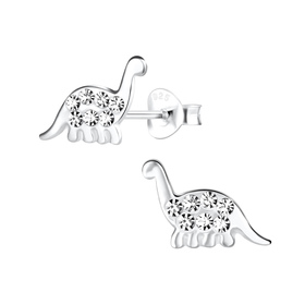 Brachiosaurus-Dinosaurier Kinder Ohrringe 925 Silber