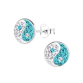 Yin Yang Kinder Ohrringe 925 Silber