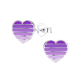 Herz Kinder Ohrringe 925 Silber