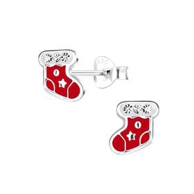 Nikolausstiefel Kinder Ohrringe 925 Silber