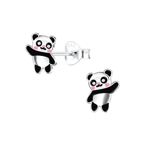 Panda Kinder Ohrringe 925 Silber